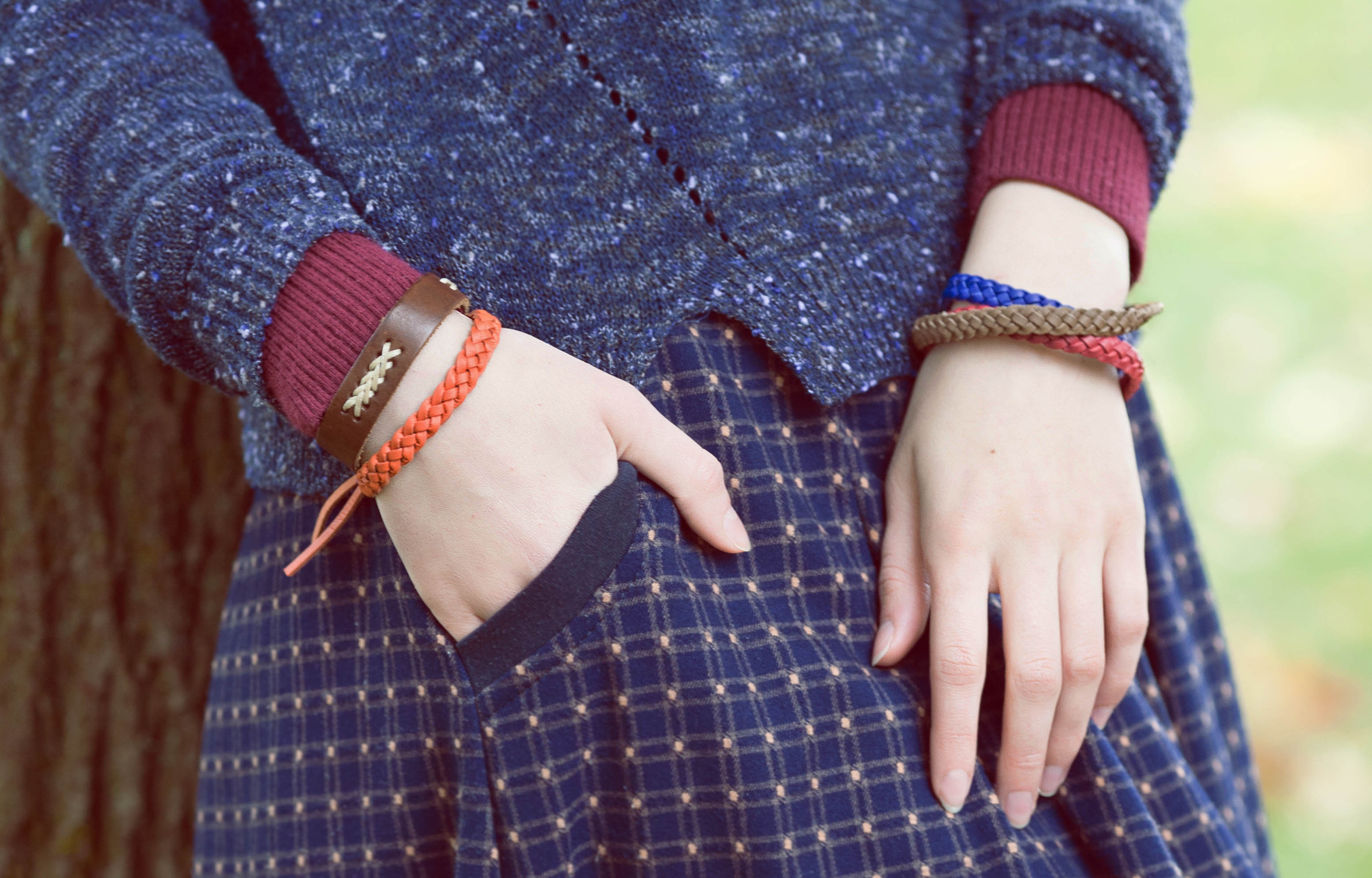 Anti mosquito bracelets on a girl