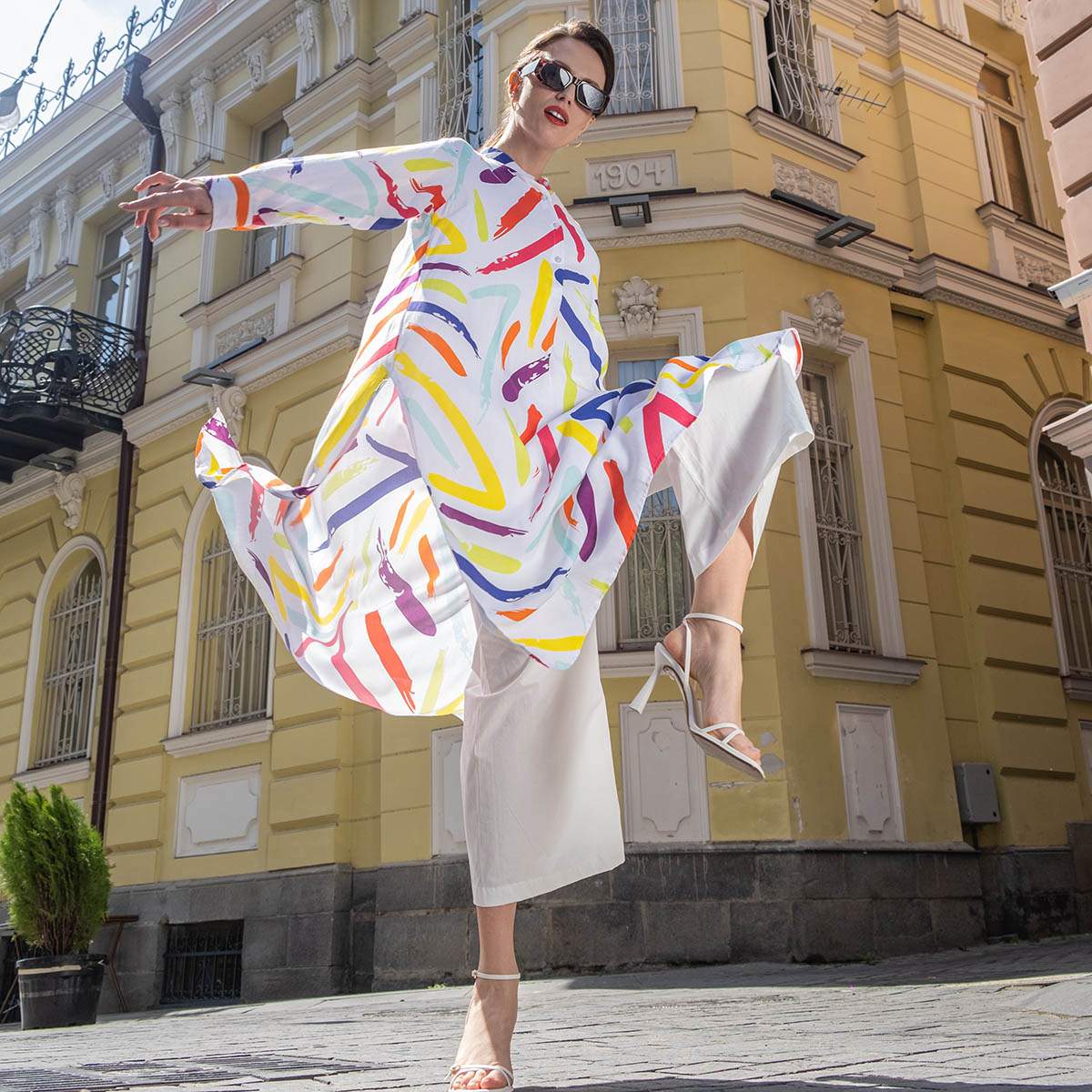 Outdoor fashion photoshoot